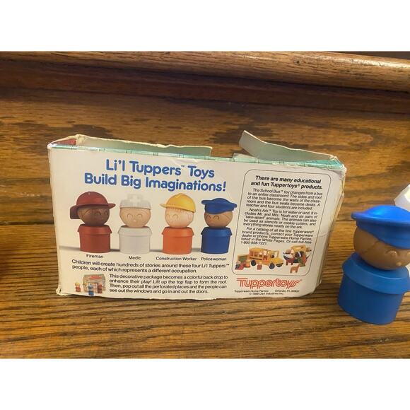 VTG Li'l Tuppers Nurse fireman Mail man Construction Workers Neat 1988 In Box - Picture 4 of 6
